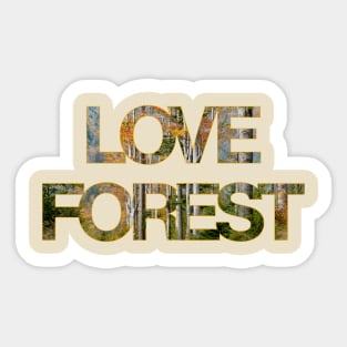 Love forest Sticker